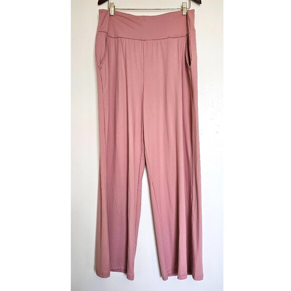 Wide Leg Loose Fit High Waist Stretchy Lounge Pants 2XL - Picture 1 of 8